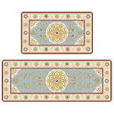 キッチンマット 低反発 玄関マット 75x44cm 120x44cm 拭ける 滑り止め キッチン 洗える 2枚 セット