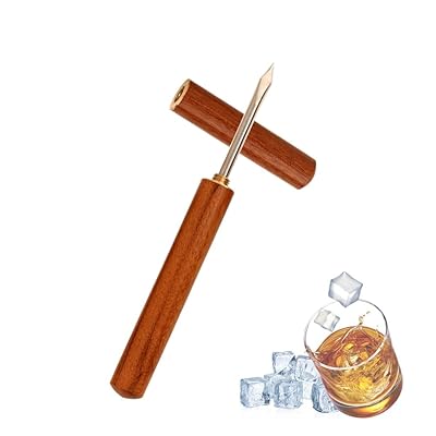 アイスピック氷割り 道具 黒檀アイスピック 普洱茶刀 ステンレス鋼 木製ハンドル 家庭用 キ