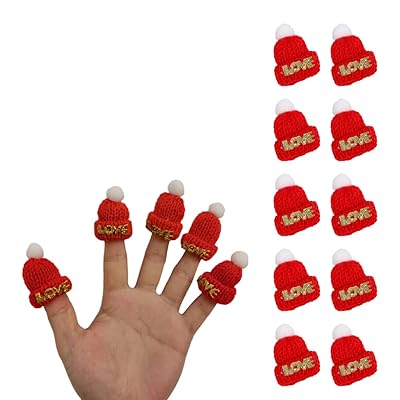 サンタ帽子 クリスマス 帽子 ミニ サンタ帽子 10点セット ミニニット帽 ポンポン付き DIY 手芸
