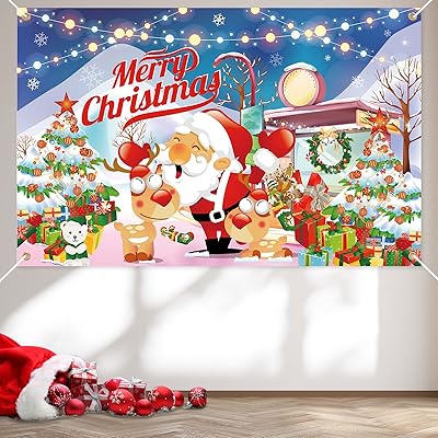 クリスマス タペストリー 飾り 壁掛け バナー 壁 窓 玄関 多機能 装飾 Merry Christ ...