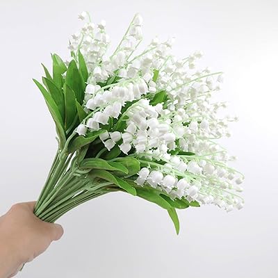 18本 造花 スズラン 花束 造花ブーケ 枯れない花 フェイクフラワー インテリア装飾 撮影道具