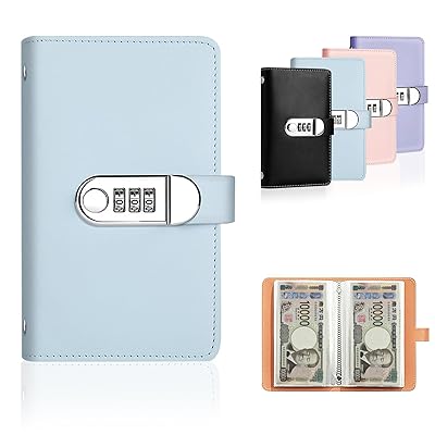 お札 貯金箱 札 紙幣100枚収納 コンビネーションロッ 厚手の革 隠し金庫 お金仕分け 封筒貯金