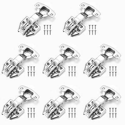 8個セット スライド蝶番 35ミリ 半かぶせ ネジ付き スライド丁番 銅の芯 ヒンジ 油圧式 扉 家