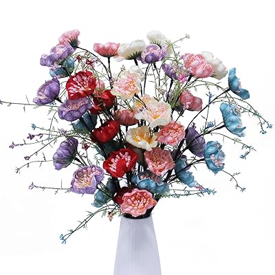 人工ツツジの花屋外フェイクツツジの茂みシルクフラワー緑人工花パティオ芝生の庭の装飾
