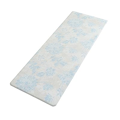 キッチンマット 北欧風 ボタニカル柄 おしゃれ 拭ける 防水 防汚 防炎 PVC 台所マット 45×240cm