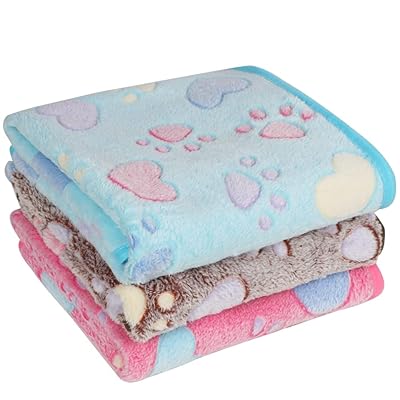 乐天商城 - ペット ブランケット マット 3枚セット 布団 可愛い ひざ掛け スクエア型 リバーシブル ふわ