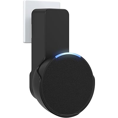 Echo Pop 壁掛けホルダー【穴あけ不要・ケーブル収納・落下防止】スマートスピーカー対応 壁