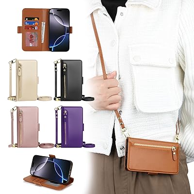 iPhone 15 用の ケース 手帳型 ショルダー いphone 15 用の 斜めがけ ケース 財布型 携帯ケース ア