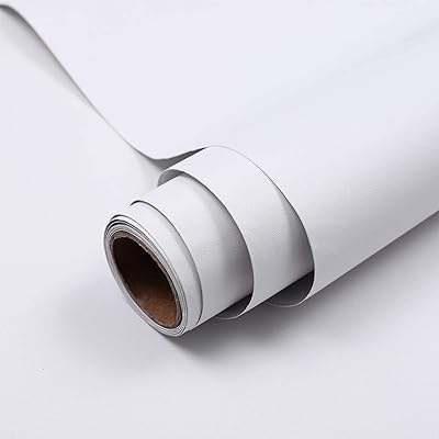 乐天商城 - リメイクシート 白 壁紙シール はがせる 壁紙シート 無地 つや消し 60cm×10m のり付き 厚手 透