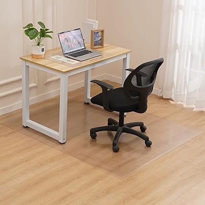 チェアマット エンボス加工 透明 80×120cm クリア 床保護マット 厚み1.5mm PVC カーペットプロテ