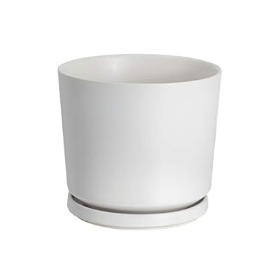 Glass Bowls - 植木鉢 陶器鉢 プランター 5号 受け皿付き 穴付き 白 おしゃれ 鉢 鉢植え インテリア 部屋 オ