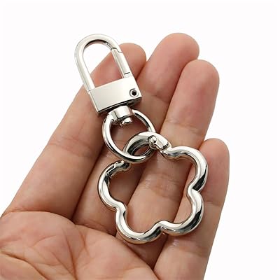 2個セット ナスカン キーホルダー 二重リング ワンタッチキーホルダー金具 回転フ...