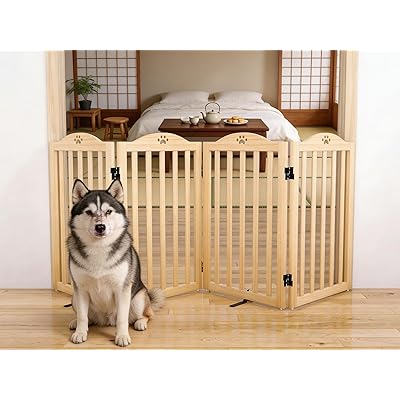 ペットゲート 置くだけ ペットフェンス 室内 幅約201cm 高さ80cm 犬フェンス 折りたたみ収納 仕