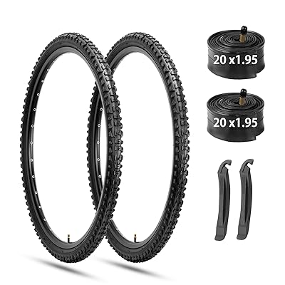 マウンテンバイクタイヤ 2本セット 20x1.95インチ 自転車 クリンチャータイヤ 折りたたみ式 交