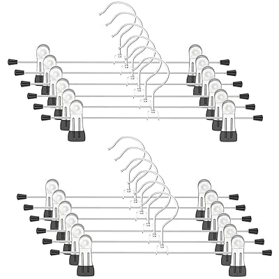 ズボンハンガー スカートハンガー クリップ 洗濯 ハンガー 保護ラバーで傷つかず 360度回転