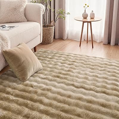 カーペット 約3畳 洗える ラグ 200х250cm ラビットファー調 厚手 シャギー ふわふわ 滑り止め