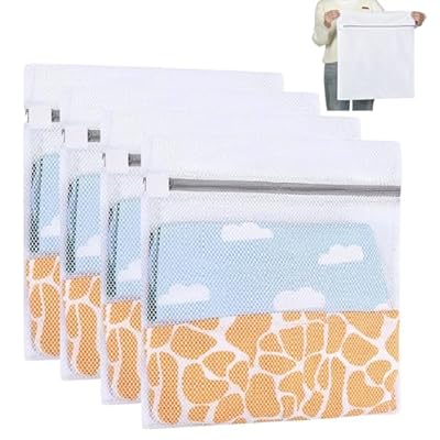 大型 洗濯ネット 60×60cm 4枚セット 角型 粗目メッシュ ランドリーネットバッグ ドラム式対応