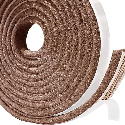 窓/玄関用の隙間テープ すきまモヘアテープ サイズ：9mm*5mm 長さ：10m 冷気ブロック/虫よけ/す