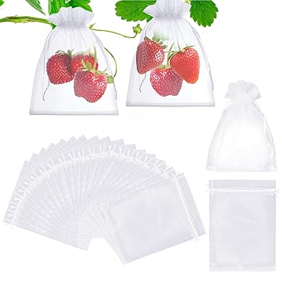 果物保護ネット袋 10*15cm 50枚入 果物 果実保護袋 メッシュバッグ 果実袋 穴極細 害虫鳥避け