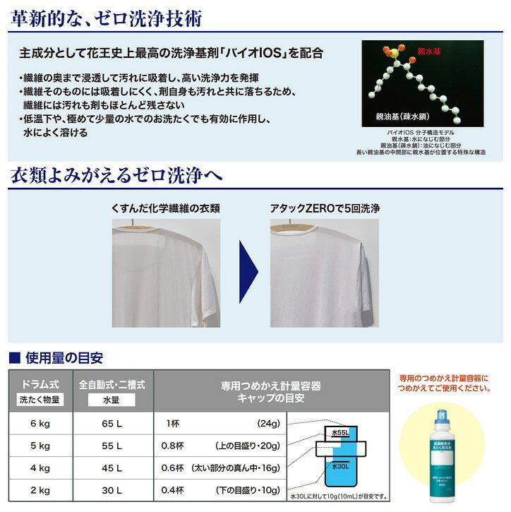 花王 アタックZERO 業務用　2kg×4袋入