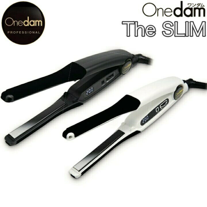 ワンダム スリムアイロン AHI-112 THE SLIM ホワイト・ブラック【ストレートアイロン ヘアーアイロン マイナスイオン 赤外線 コテ プロフェッショ...