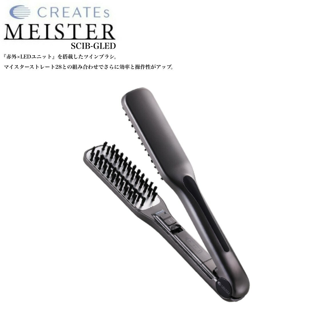 ツインブラシ クレイツ マイスター LEDツインブラシ (ストレートブラシ MEISTER CREATES プロ用 サロン 艶 つや ツヤ)