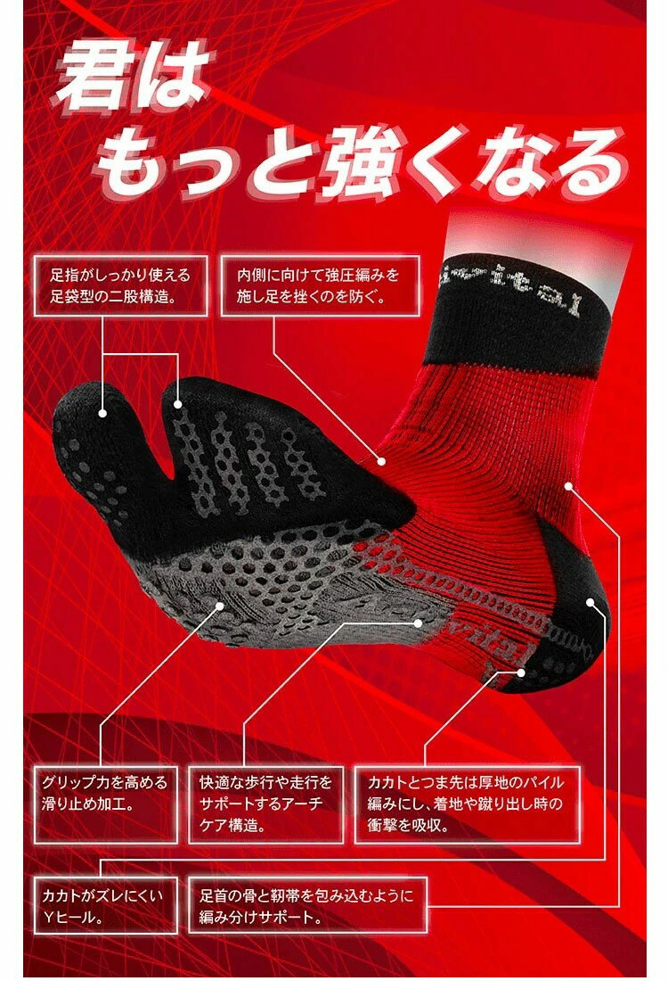 Activital アクティバイタル 超立体 フットサポーター / 足首 捻挫 予防 外反母趾 靴下 ソックス グリップ スポーツ サッカー フットサル バレーボール バドミントン 卓球 登山 ロコモ メンズ レディース ショートソックス グッズマン 2