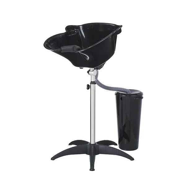 簡易シャンプー台 ブラック(排水バケツは別売り) 移動式 シャンプーボール 簡易型 簡易シャンプー 福祉理美容 訪問美容 軽量 理容 介護 自宅介護