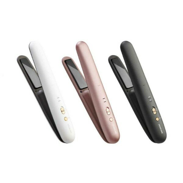 コイズミ コードレス ストレートアイロン KHS8660 ピンク/ホワイト/チャコールグレー 持ち運び 海外旅..