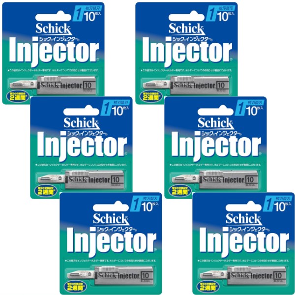 6個セット シック インジェクター1枚刃 替刃 10枚入