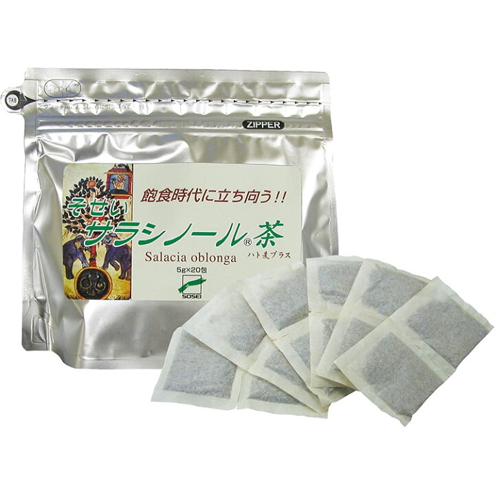 乐天商城 - そせい サラシノール茶 5g×20包 サラシアオブロンガ 健康茶 ダイエット 血糖値対策 サラシノール茶 ハト麦配合