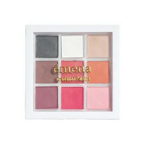 エメナ グラデーションパレット emena Gladation palette 9色入り カラーパレット グラデーションアート チークアート 微粒子パウダー ぼかしネイル 簡単 スポンジチップ付き ジェルネイル ネイルアート ネイルデザイン セルフネイル ネイルサロン