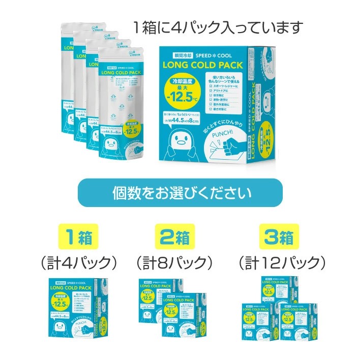 ロングコールドパック アイスパック クールパック 保冷剤 常温保存 叩くだけ 瞬間...