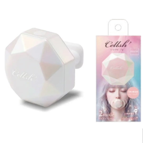 乐天商城 - Cellsh クリスタルリップ オーロラ 美容 フェイス アップ ブルブル 振動 バイブ セルシュ 強弱2段階の振動レベル 口角 表情筋トレーニング