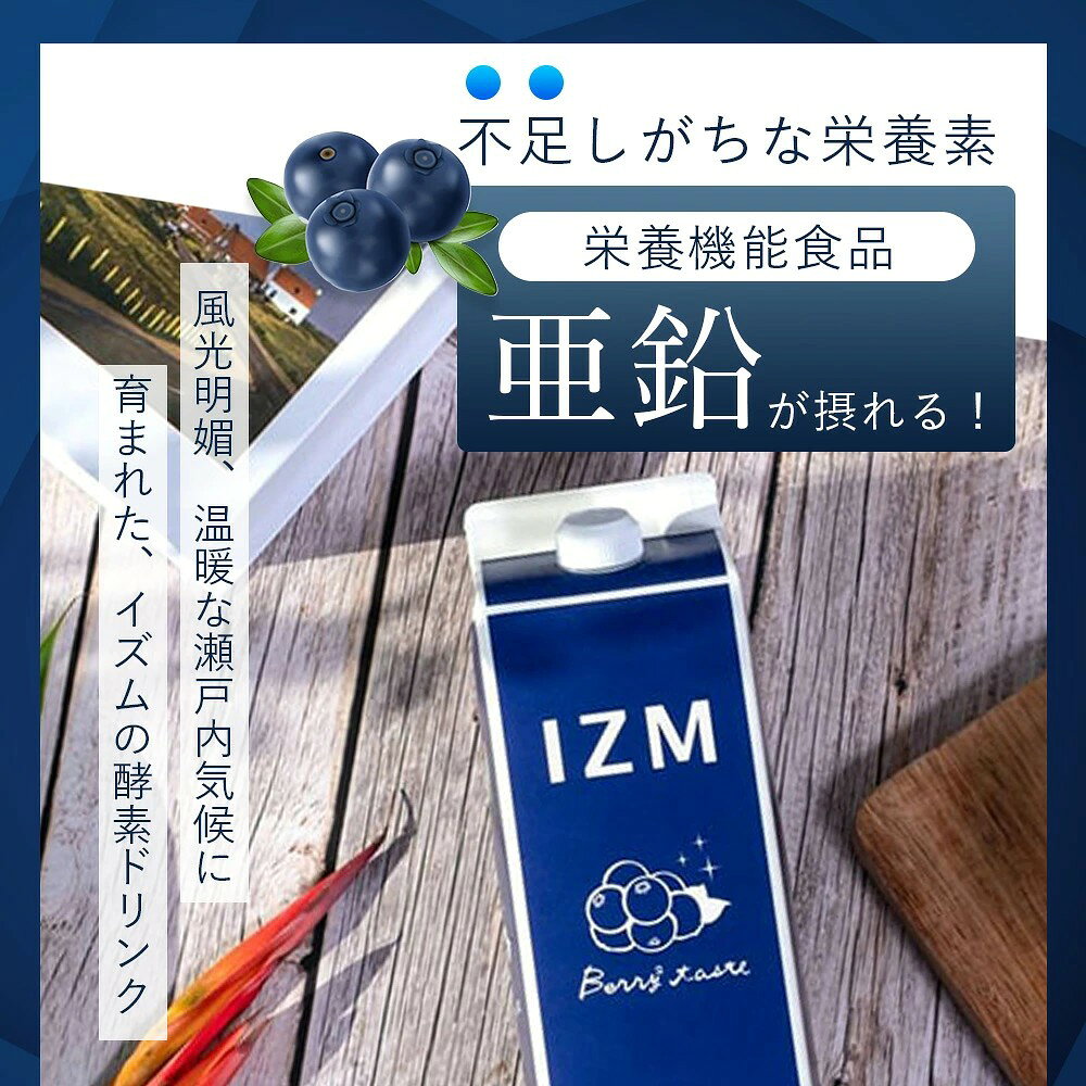 酵素ドリンク IZM BERRY BERRY TASTE 1000ml イズム ベリーベリーテイスト 栄養機能食品 ( 亜鉛 ) ブルーベリー味 植物発酵エキス、ブルーベリー コラーゲンペプチド プラセンタ ビタミン各種 亜鉛 腸活 ファスティング 腸内環境 nextmn-10008970 Next Field サンプル画像2