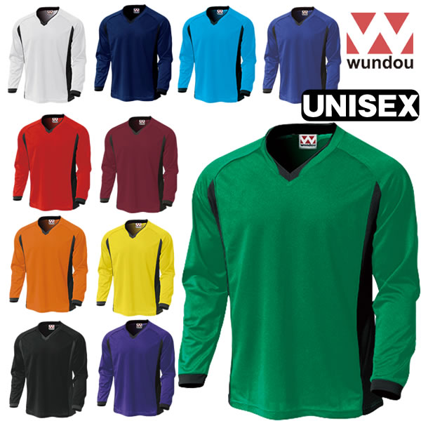 ベーシックロングスリーブサッカーシャツ 長袖 プラクティスシャツ 練習着 メンズ レディース 男女兼用 P1930 ウンドウ