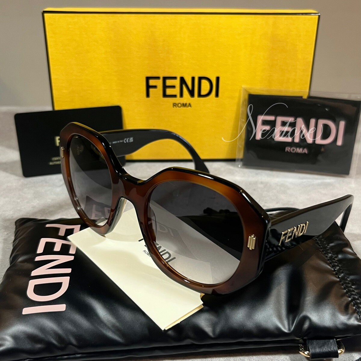 新古品・未使用品 FENDI フェンディ FE40045I 40015 I 53B フルリム スクエア イタリア製 サングラス メガネ 眼鏡 メンズ レディース 普段使い おしゃれ プレゼント ギフト 海外直輸入USED品 【送料無料】 クリスマス