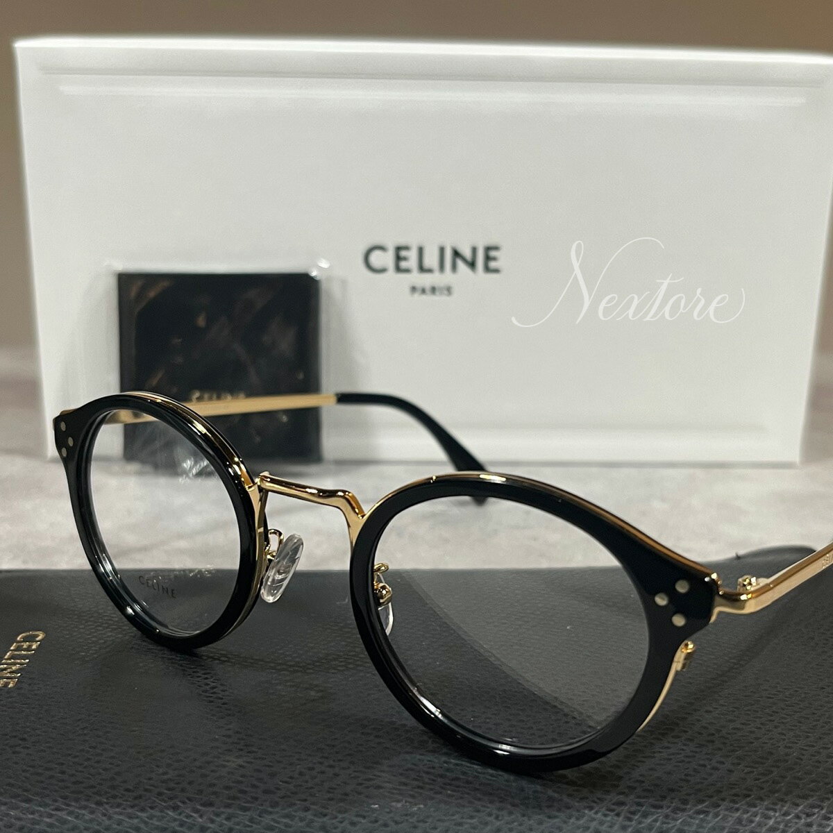 セリーヌ 新古品・未使用品 CELINE PARIS セリーヌ CL50001U CL 50001 U 005 フルリム スクエア イタリア製 サングラス メガネ 眼鏡 メンズ レディース 普段使い おしゃれ プレゼント ギフト 海外直輸入USED品 【送料無料】 クリスマス