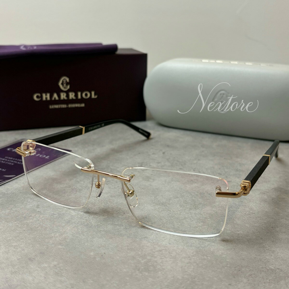 Rakuten - 【並行輸入品】【正規品・新品】CHARRIOL シャリオール PC75109 C03 フランス製 リムレス サングラス メガネ 眼鏡 メンズ レディース 伊達メガネ ビジネス 普段使い おしゃれ プレゼント ギフト クリスマス 送料無料