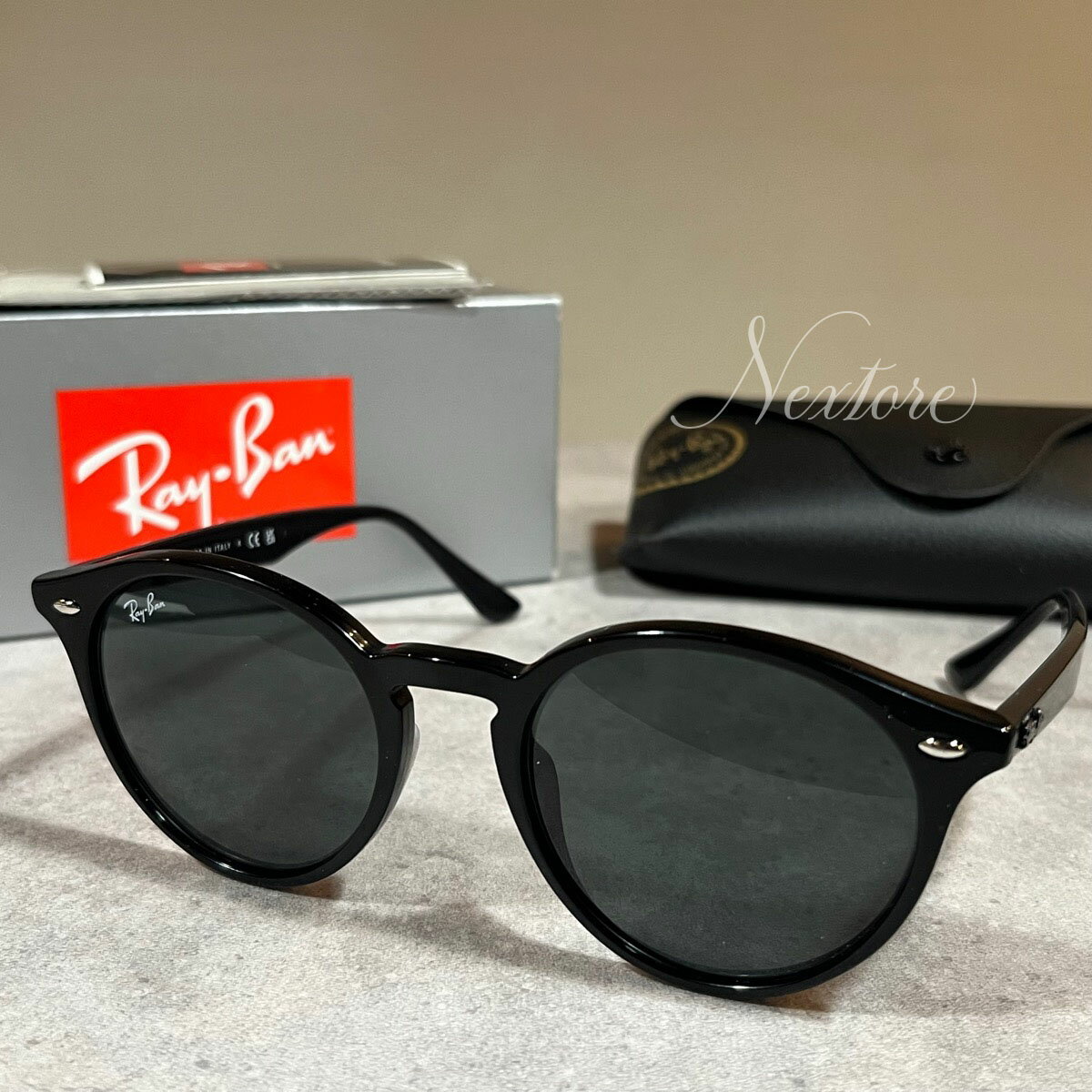 新古品・未使用品 Ray-Ban レイバン RB2180F 2180 F 601/71 フルリム スクエア イタリア製 サングラス メガネ 眼鏡 メンズ レディース 普段使い おしゃれ プレゼント ギフト 海外直輸入USED品  クリスマス