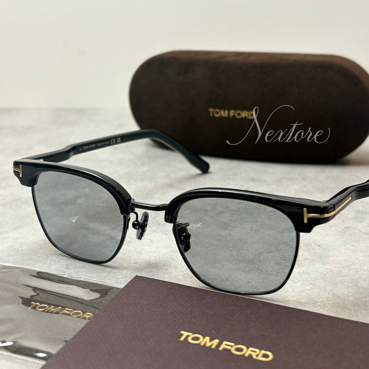 乐天商城 - 【楽天スーパーSALE ポイント5倍】 【並行輸入品】【正規品・新品】TOMFORD トムフォード TF1119D FT1119D 01A イタリア製 サングラス メガネ 眼鏡 メンズ レディース TOM FORD トム フォード サーモントシェイプ 伊