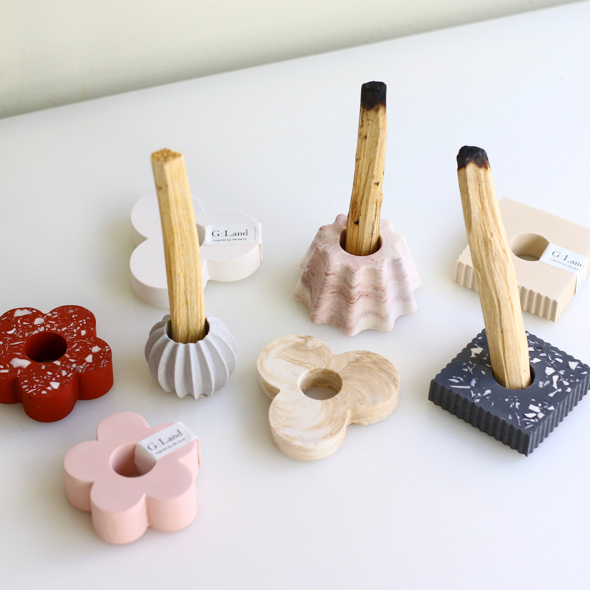 Rakuten - G:Land グランド Eco Stone Palo Santo Holder パロサント ホルダー 植物香 リフレッシュ 聖なる木 香木 天然のアロマ アロマ ルームフレグランス 香り リビング 玄関 インテリア 植物アロマ