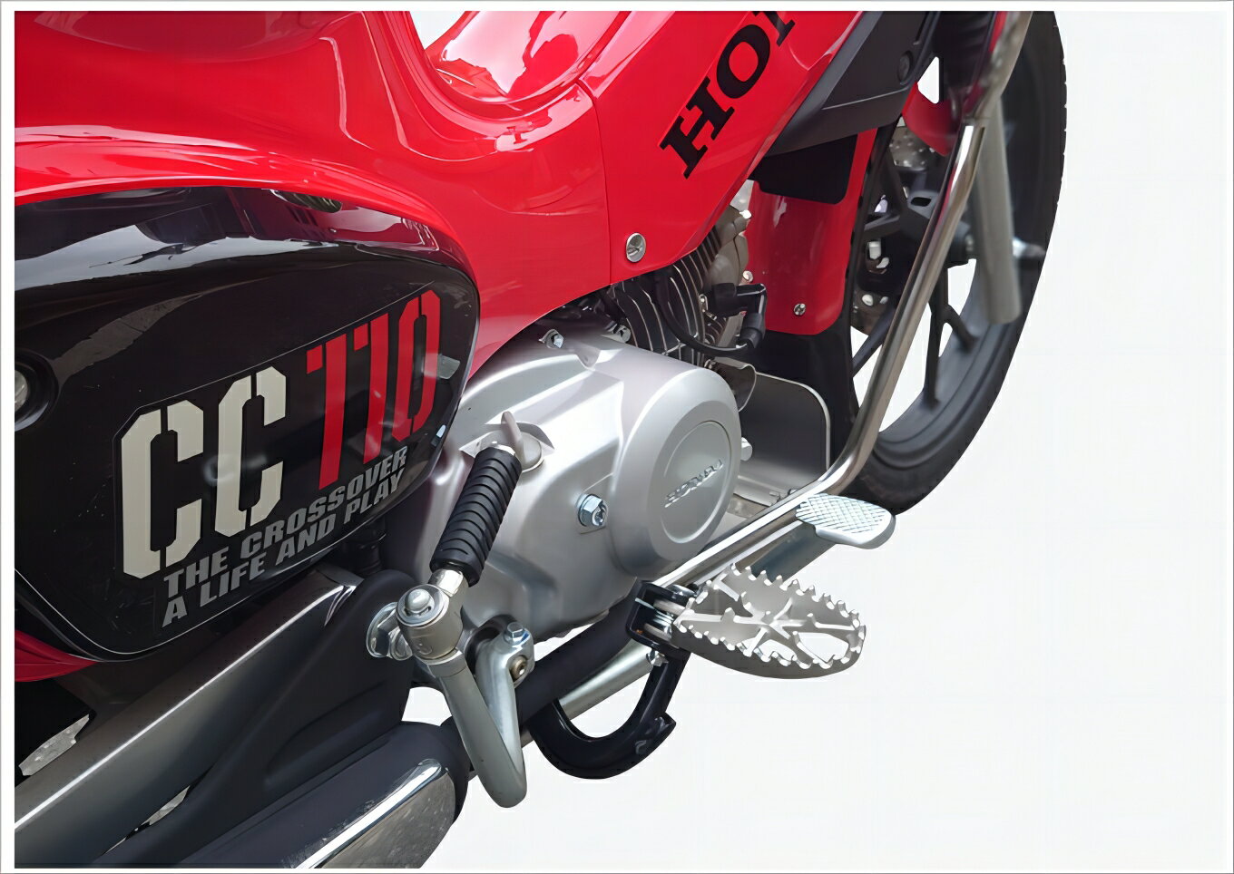 クロスカブ 110 スーパーカブ110 ステップキット 左右セット 一体型 ブラック 純正交換 簡単装着 送料無料【取り寄せ】