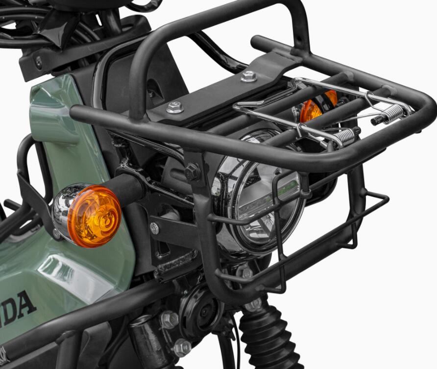 フロントキャリア クロスカブ 50 110 カスタム スーパーカブ ブラック フロント キャリア 金属 丈夫 一体感 スチール 製 フラットタイプ バイク 荷台【取り寄せ】