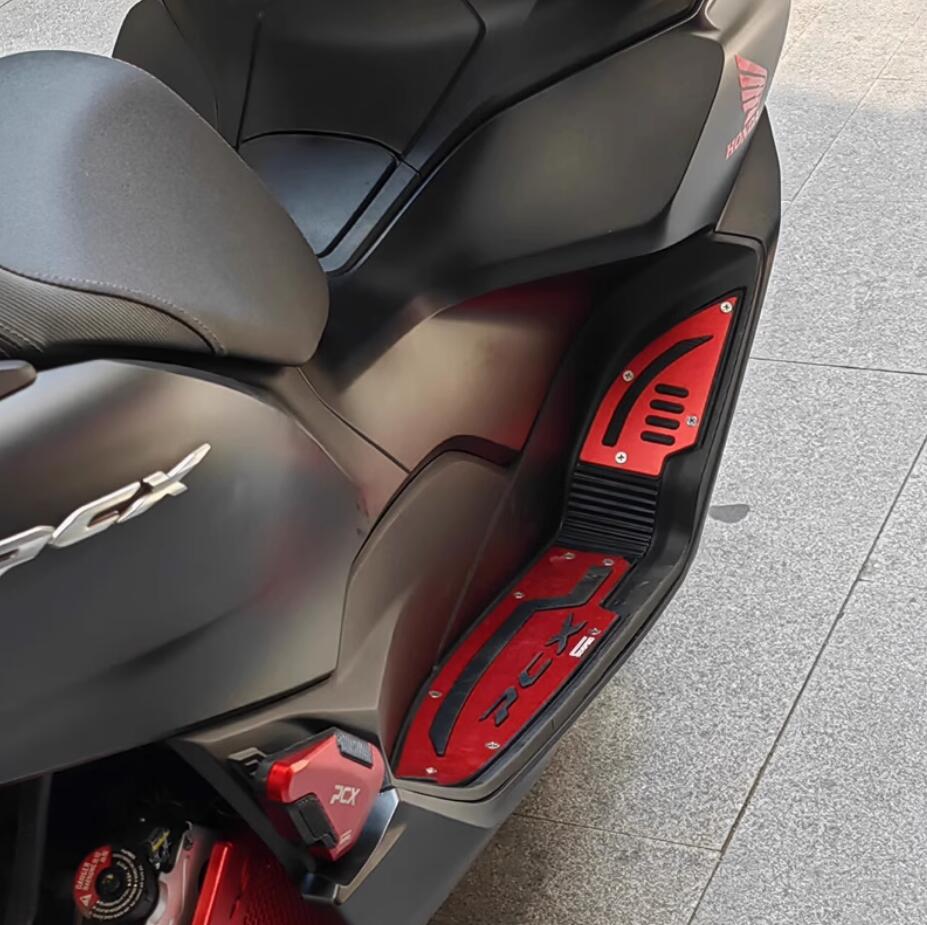 ホンダ PCX160 最新モデル 2025年式 フロアマット 純正交換 アルミニウム ステップボード フロアボード ゴムマット 各色選択 選択 防水 手洗い PVC バイクパーツ カスタムパーツ カスタム 【取り寄せ】