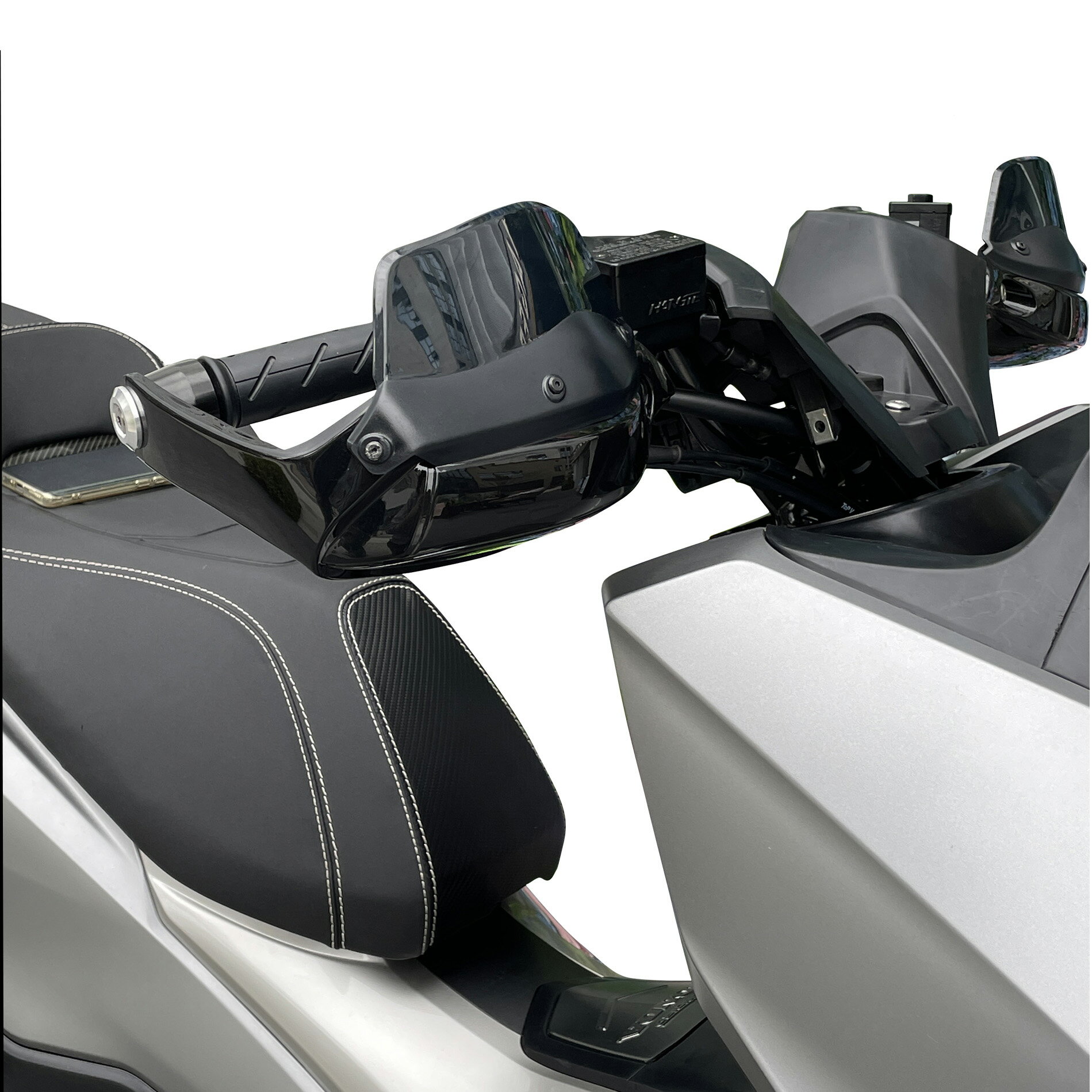 PCX160 2025 ハンドルカバー ガード バイクハンドル ナックルガード 防風 保護 ブラック ホワイト 飛び石ガード ハンドスクリーン【取り寄せ】