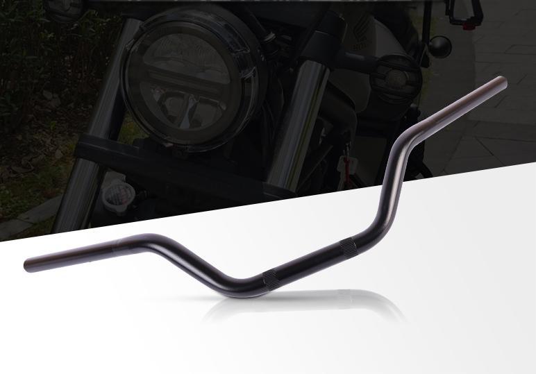 ホンダ レブル 250 MC49 500 MC60 ハンドル 一体型 マットブラック 遠いハンドル インナーウェイト 38MMアップ 51MM後に移動 長い距離運転最適 パーツ カスタム【取り寄せ】