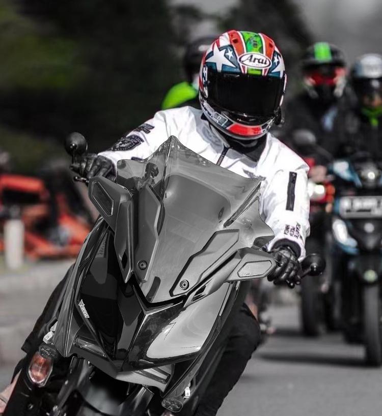 ヤマハ NMAX 300 23~24年式 ウインドシールド 大型 クリオ スモーク ウインドスクリーン 風防 バイク ..