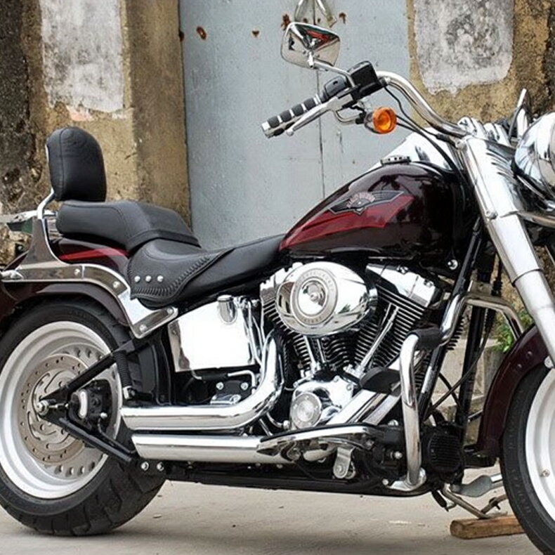 バーペグ付き マスタッシュエンジン エンジンガード ハーレー FL ソフテイル 2000-2017 対応 ブラック ..