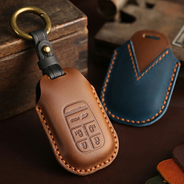 ホンダ 2ボタン 5ボタン 6ボタン キーケース オデッセイ RC5 ステップワゴン フリード GT系 N-BOX ヴェゼル RV系 シビック FL系 FL1 ZR-V RZ系 キーカバー 本革 革制 純正キー適合 保護カバー 鍵 スマートキー 衝撃吸収 汚れ防止 傷防止 プレゼント ギフト【取り寄せ】